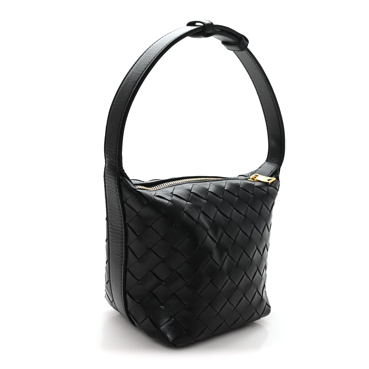 Calfskin Nappa Intrecciato Candy Wallace Black
