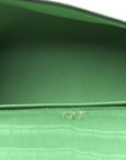 Matte Alligator Kelly Pochette Vert Comics