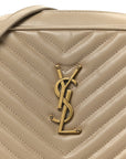 Calfskin Matelasse Monogram Lou Camera Bag Dark Beige