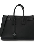 Grained Calfskin Large Sac de Jour Carryall Black