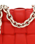 Lambskin Maxi Intreccio Padded Chain Cassette Crossbody Bag Nail Polish