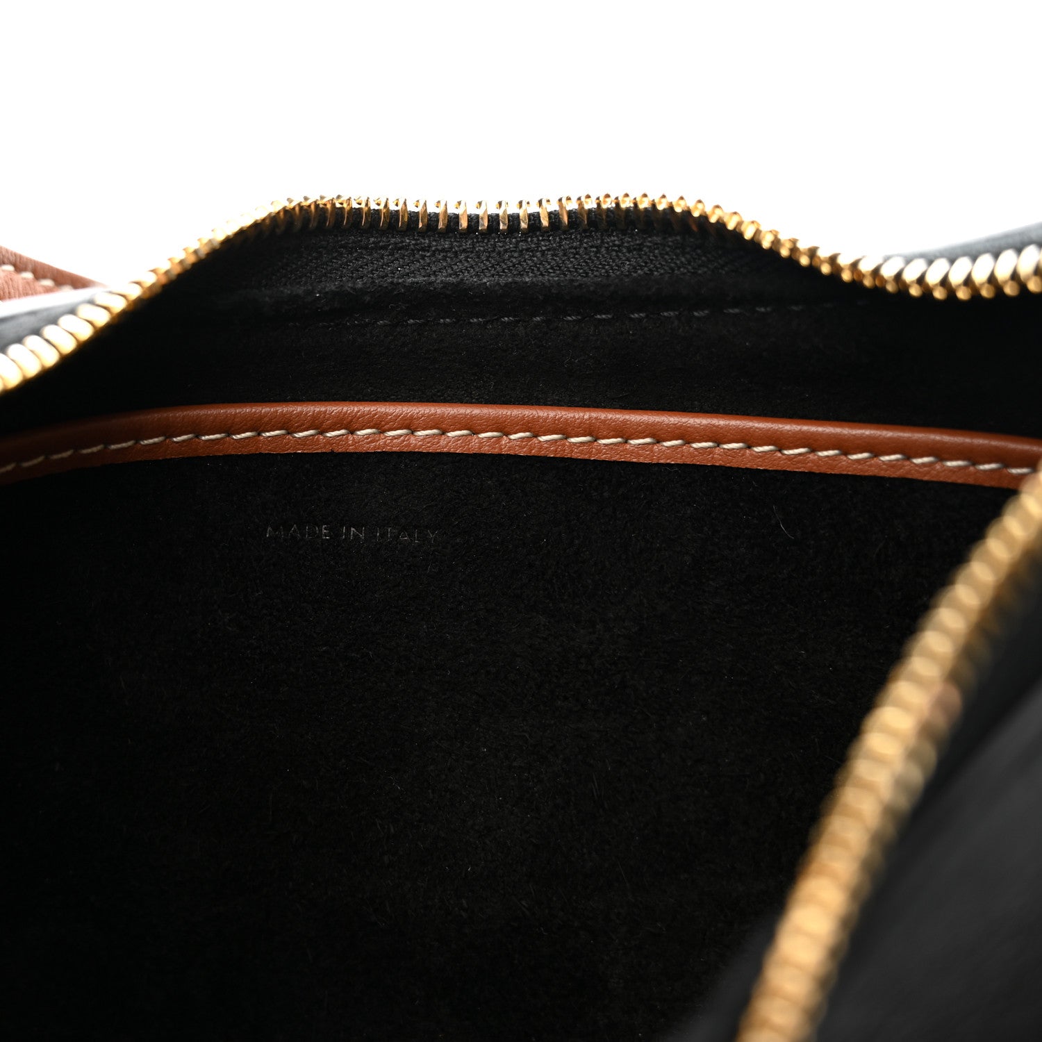 Smooth Calfskin Medium Strap Ava Shoulder Bag Black Tan