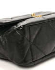 Lambskin Quilted Large CHNL 19 Flap Black