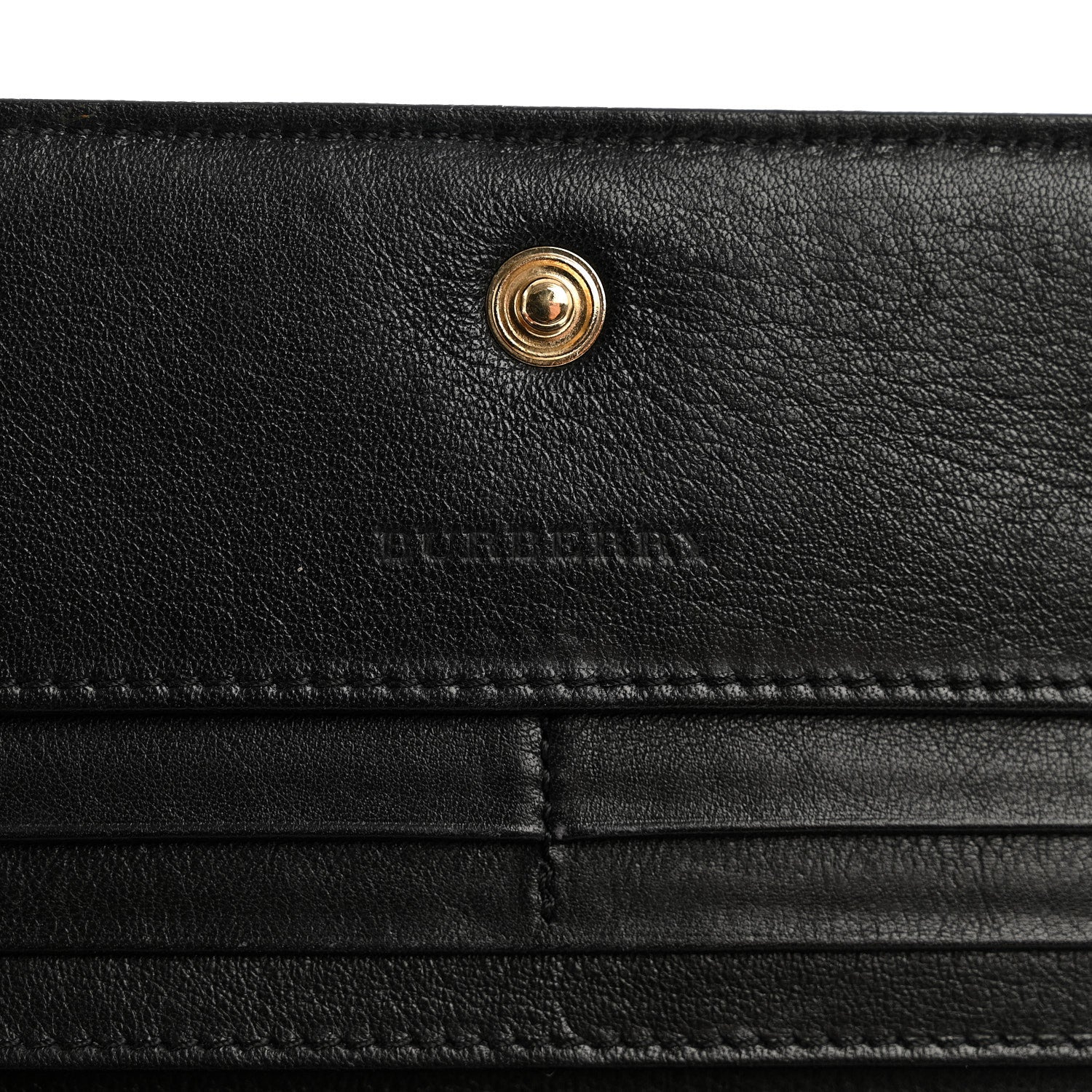 Grain Calfskin Continental Wallet Black