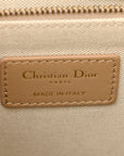 Canvas Calfskin Embroidered Small Plan De Paris Book Tote With Strap Beige