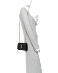 Patent Small Monogram Kate Satchel Black