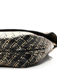 Calfskin Intrecciomirage Embossed Butterfly Chain Crossbody Black Gold