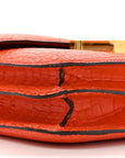 Matte Alligator Constance 18 Rouge Indien