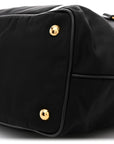 Saffiano Tessuto Nylon Shopping Tote Black