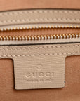 GG Supreme Monogram Small Horsebit 1955 Shoulder Bag Beige Mystic White