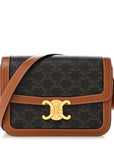 Triomphe Canvas Calfskin Medium Triomphe Bag Tan