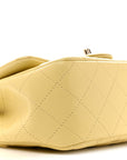 Lambskin Quilted Mini Square Flap Light Yellow