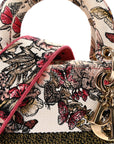 Canvas Embroidered Butterfly Print Medium Lady D-Lite  Multicolor