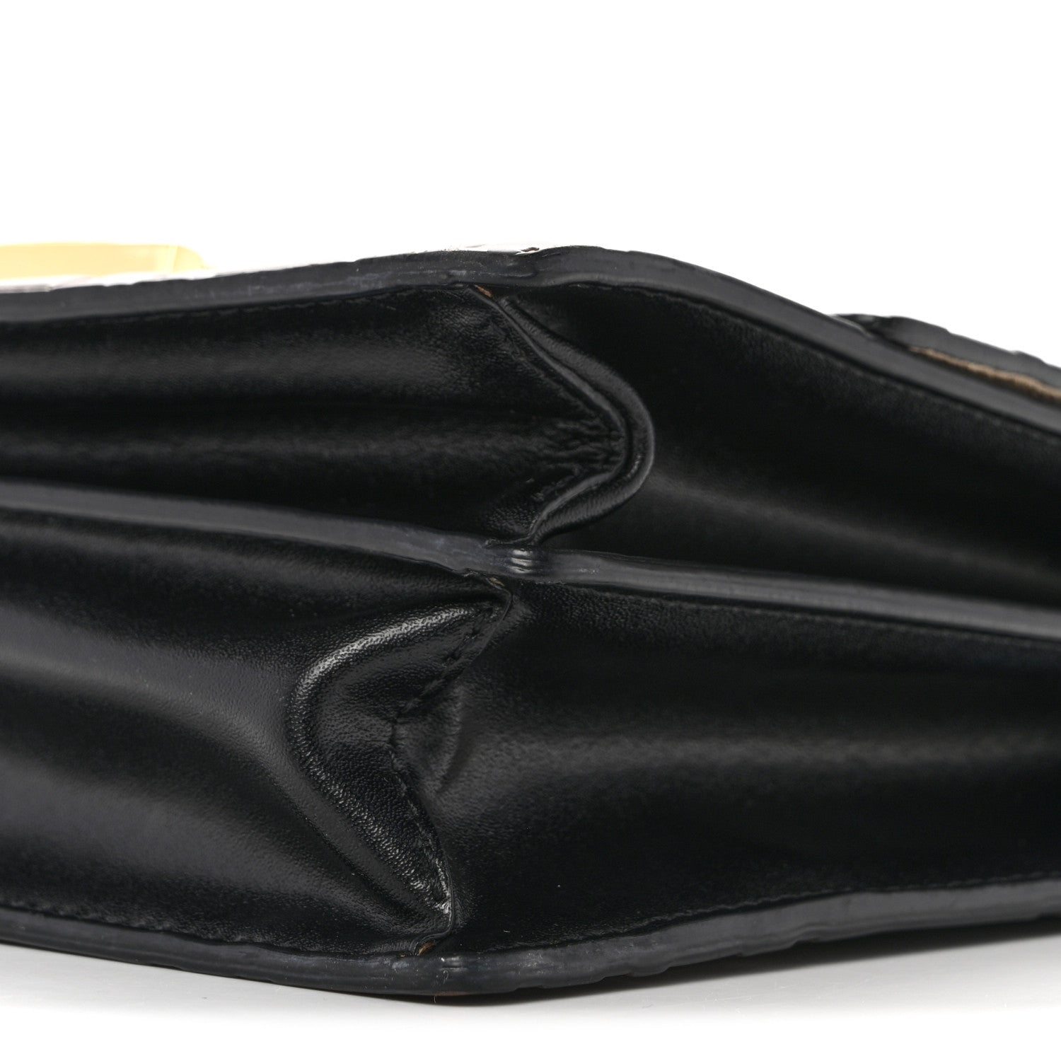Vitello Liberty Bi-Color FF 1974 Embossed Small Kan U Shoulder Bag Maya Black