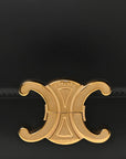 Shiny Calfskin Medium Triomphe Black