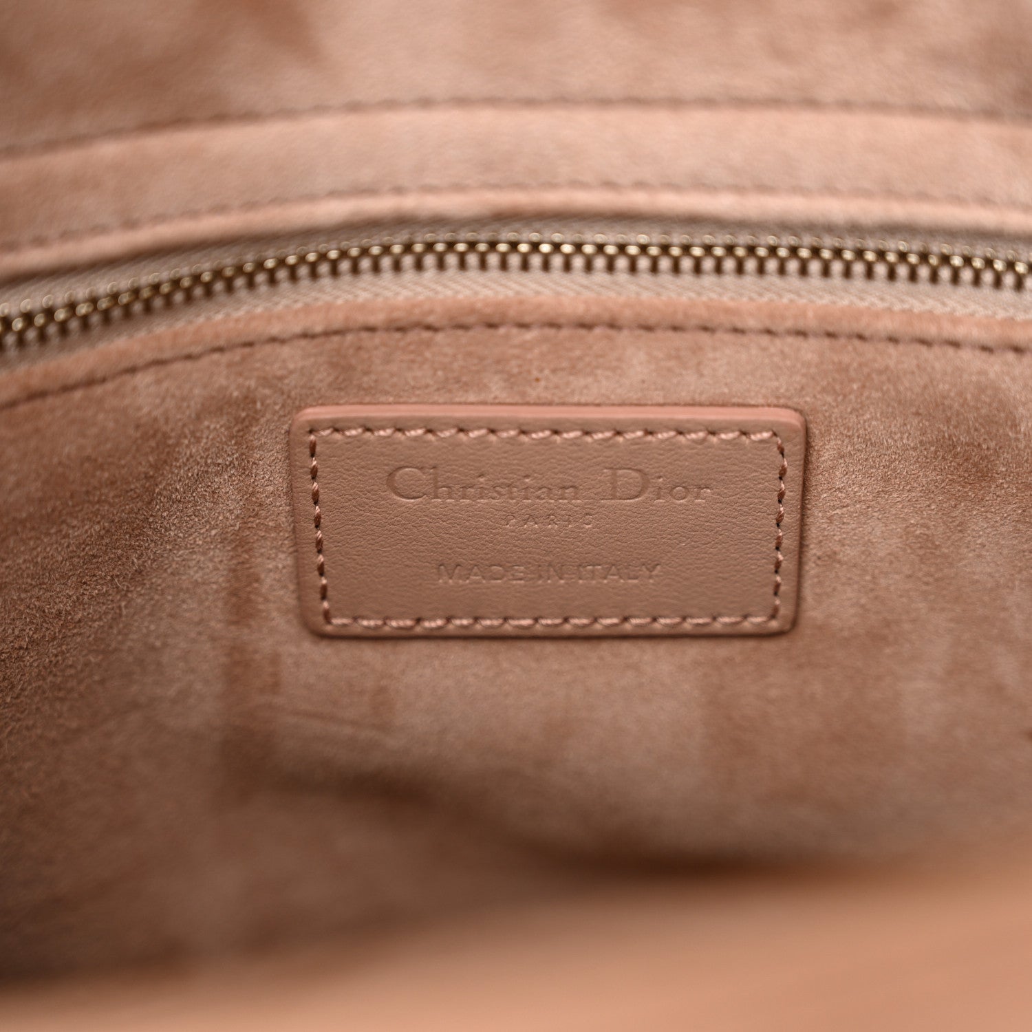 Ultra Matte Calfskin Cannage Medium Lady D1OR Beige
