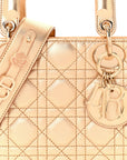 Metallic Lambskin Cannage Small My ABCD1OR Lady D1OR Rose Gold