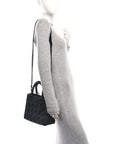 Ultra Matte Calfskin Cannage Medium Lady D1OR Black