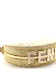 Crystal Vitello Laminato Suede FF Nano FNDIgraphy Hobo Charm Platino