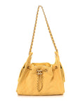 Suede Quilted Mini CHNL 25 Handbag Yellow