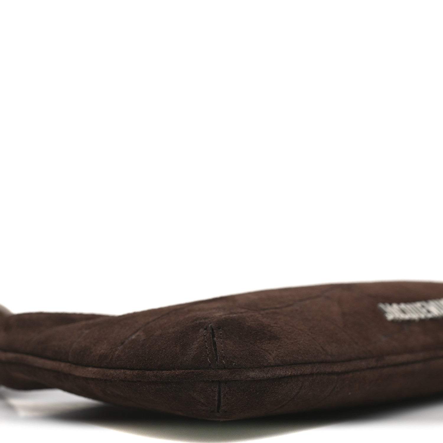 Suede Crocodile Embossed Le Bisou Dark Brown