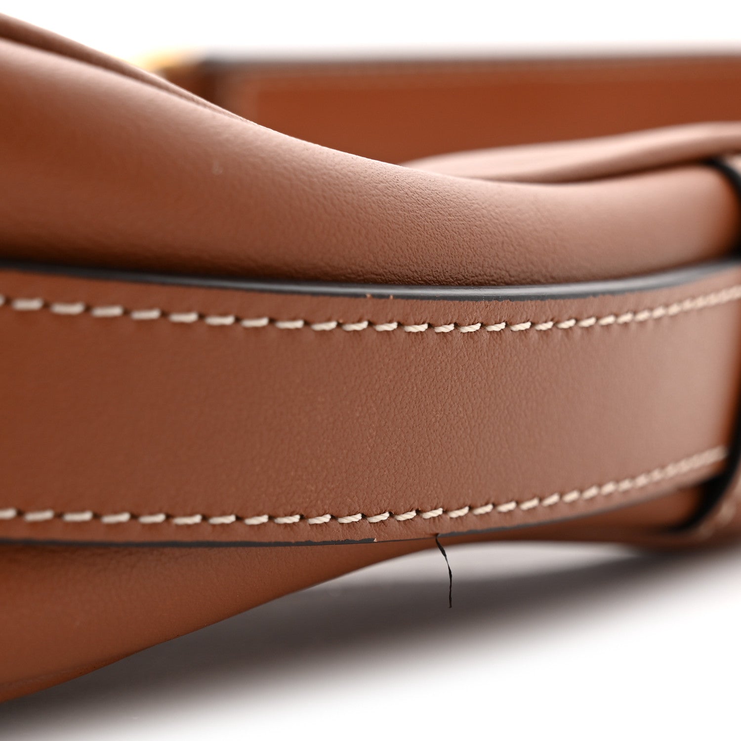 Smooth Calfskin Medium Strap Ava Shoulder Bag Tan