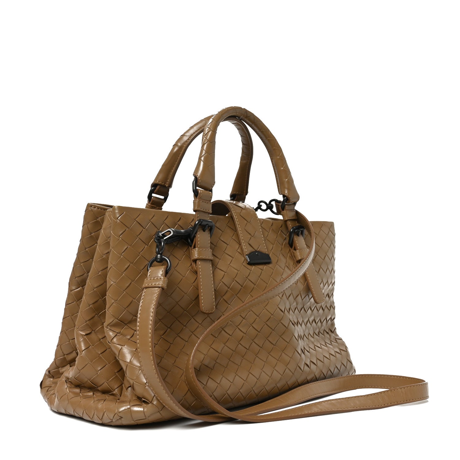 Nappa Intrecciato Small Roma Tote New Cigar