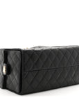 Caviar Quilted Medium CHNL 25 Handbag Black
