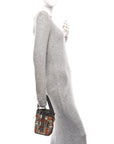 Kuban Canvas Vitello King F is FNDI FF Embroidered Mini Mon Tresor Bucket Bag Tartufo Ebano Multicolor