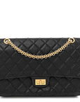 Aged Calfskin Quilted 2.55 Reissue 226 Flap Black