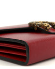 Calfskin Mini Dionysus Chain Wallet Hibiscus Red