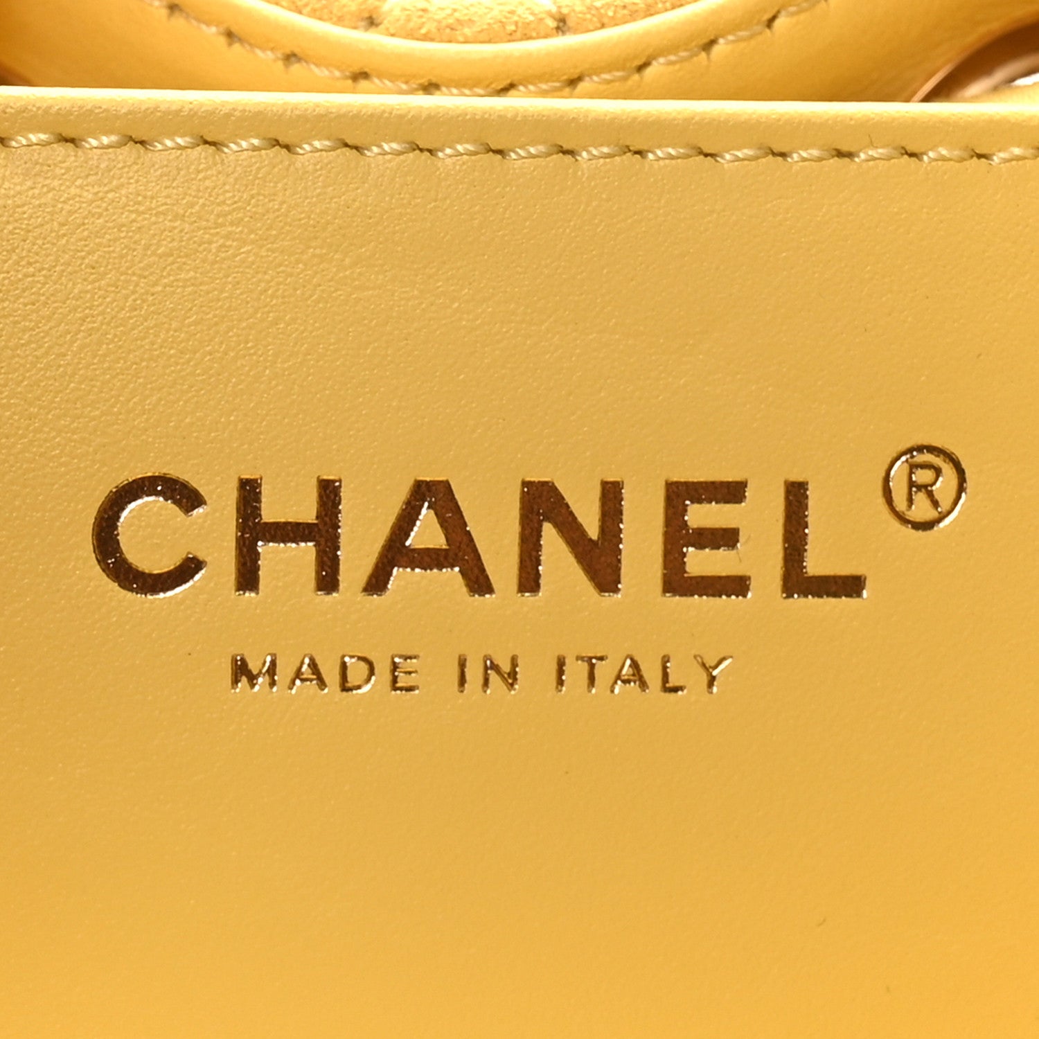 Suede Quilted Mini CHNL 25 Handbag Yellow
