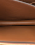 Box Calfskin Medium Classic Box Flap Bag Camel