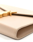 Grain De Poudre Monogram Cassandra Chain Wallet Dark Beige