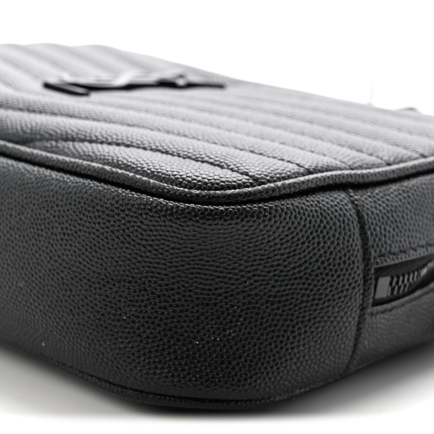 Grain De Poudre Matelasse Monochrome Monogram Mini Lou Camera Bag Black