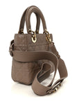 Lambskin Cannage Small My ABCD1OR Lady D1OR Warm Taupe