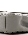 Sheepskin Matelasse Chevron Monogram Medium College Bag Granite