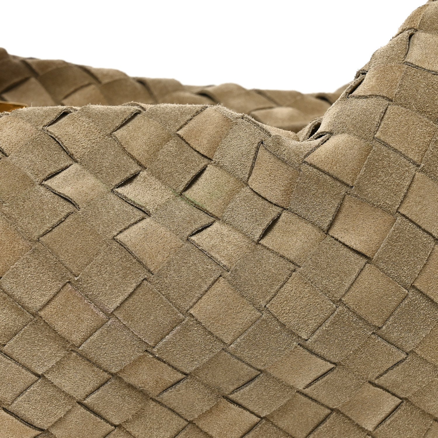 Suede Calfskin Intrecciato Teen Jodie Hobo Beige