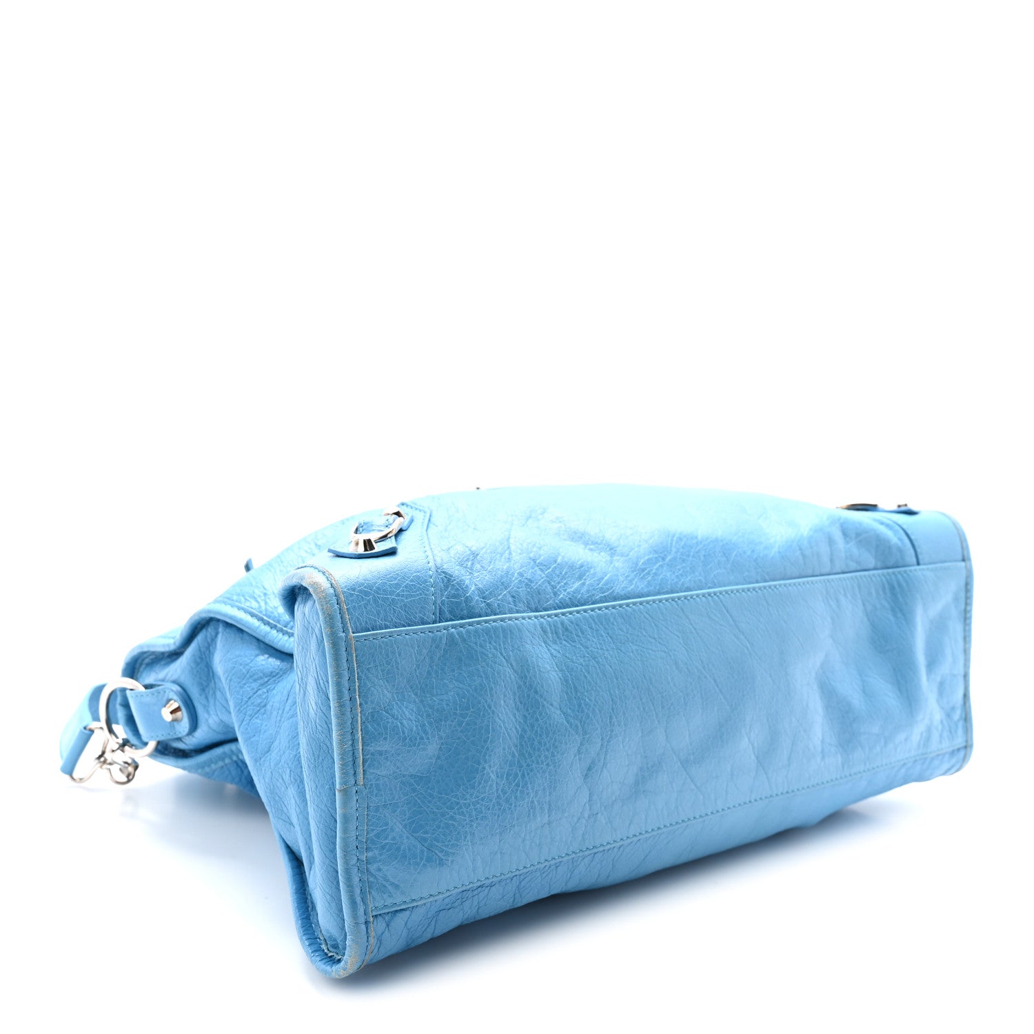 Agneau Classic Silver Hardware City Bleu Azur Clair