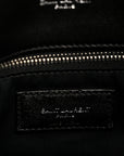 Lambskin Quilted Medium Loulou Puffer Monogram Chain Satchel Black