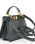 Vitello King Shiny Nappa Intreccio Petite Peekaboo I SEE U Satchel Tempesta