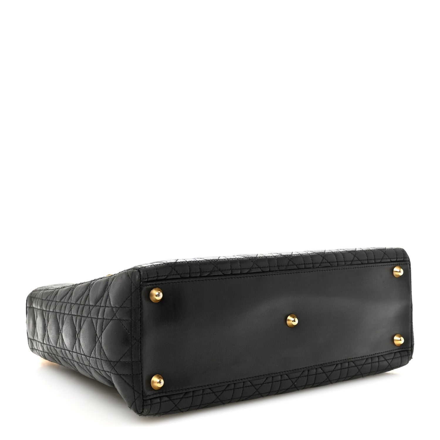 Lambskin Cannage Large Lady D1OR Black