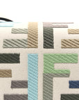Canvas Vitello Seta FF Multicolor Embroidered Baguette Grezzo Multicolor Latte