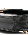 Lambskin Quilted CC Pearl Crush Wallet on Chain WOC Black