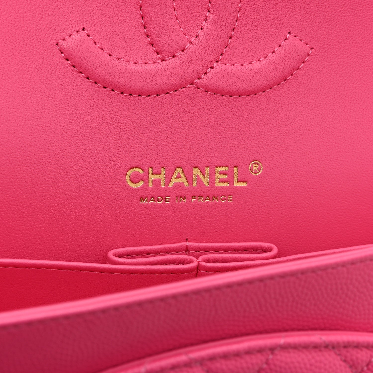 Caviar Quilted Medium Double Flap Pink