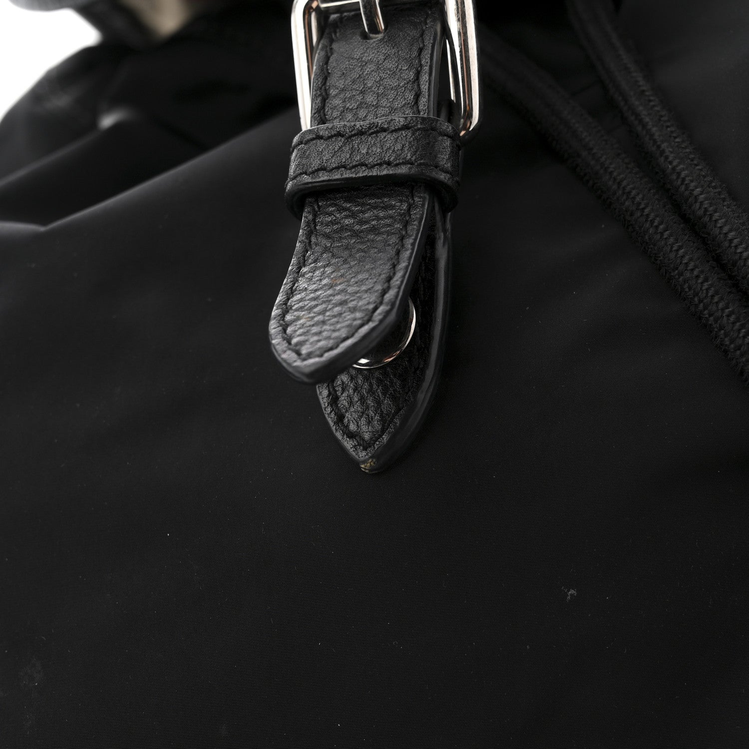Nylon Grained Calfskin Watson Diaper Bag Black