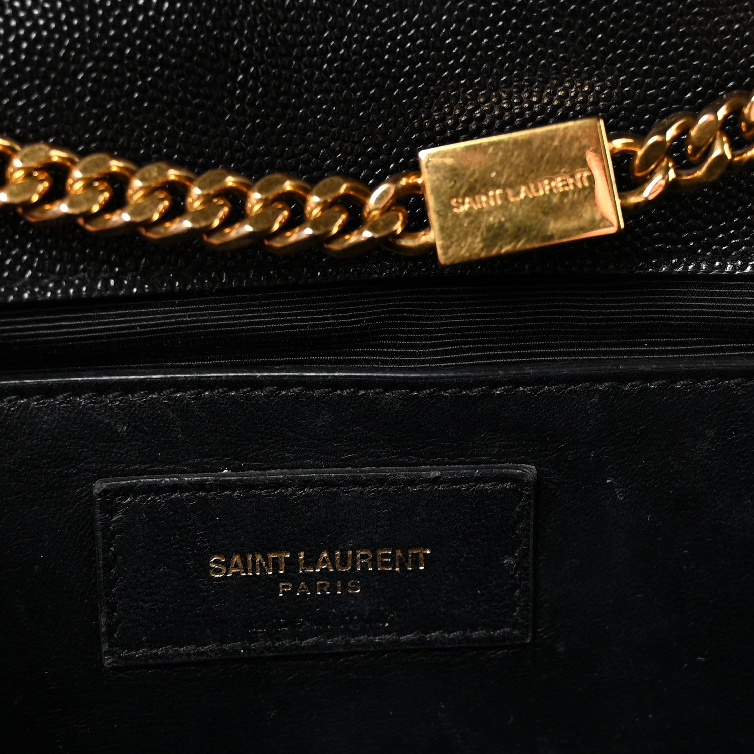 Grain De Poudre Medium Classic Monogram Kate Satchel Black
