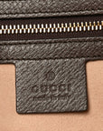 GG Supreme Monogram Web Medium Ophidia Top Handle Dome Bag Brown