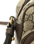 GG Supreme Monogram Textured Dollar Calfskin Web Small Ophidia Convertible Shoulder Bag Beige Ebony New Acero