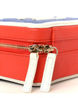 Caviar Quilted Small CC Filigree Vanity Case Blue White Red